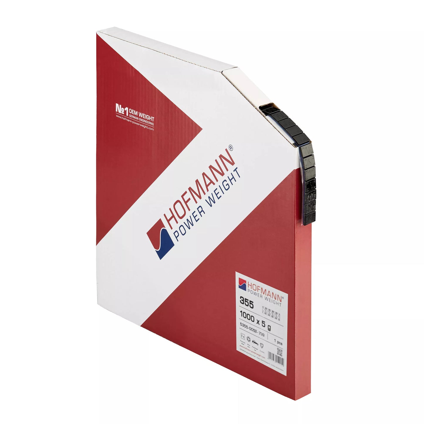 Hofmann Stahl-Klebegewichtsrolle Typ 355 2.0, 5kg, Schwarz, SPEEDLINER Klebeband