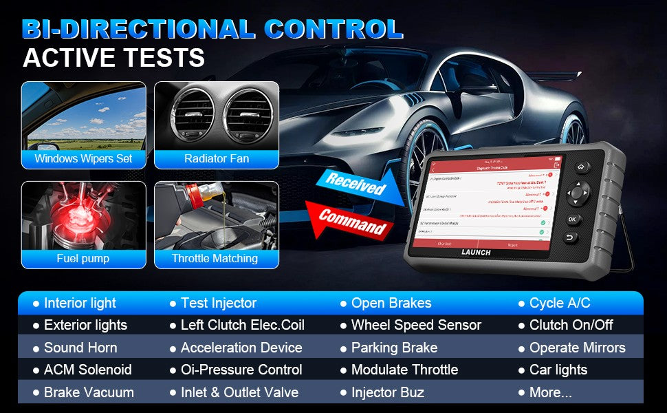 LAUNCH CRP919E Lite OBD2 Diagnosegerät Bidirektional ECU Codierung 32+ Reset 2026