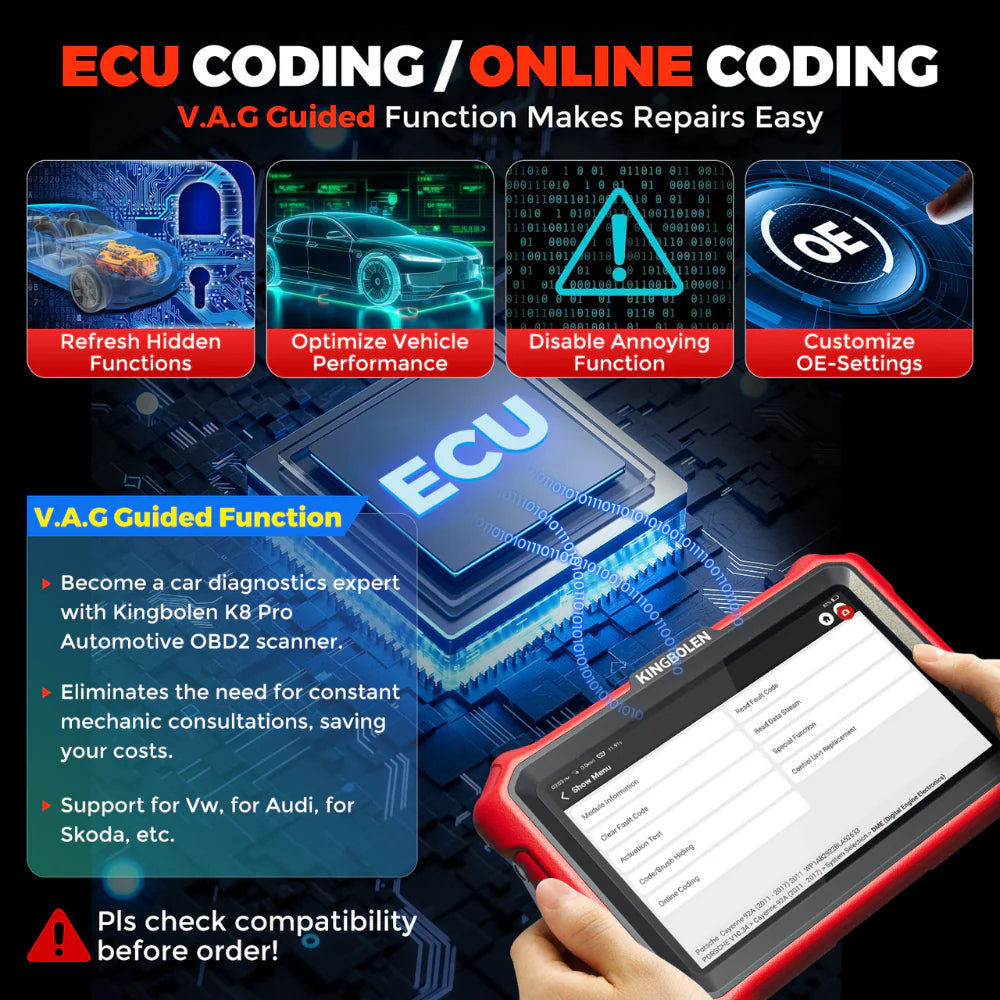 KINGBOLEN K8 Pro 8" Automotive Diagnostic