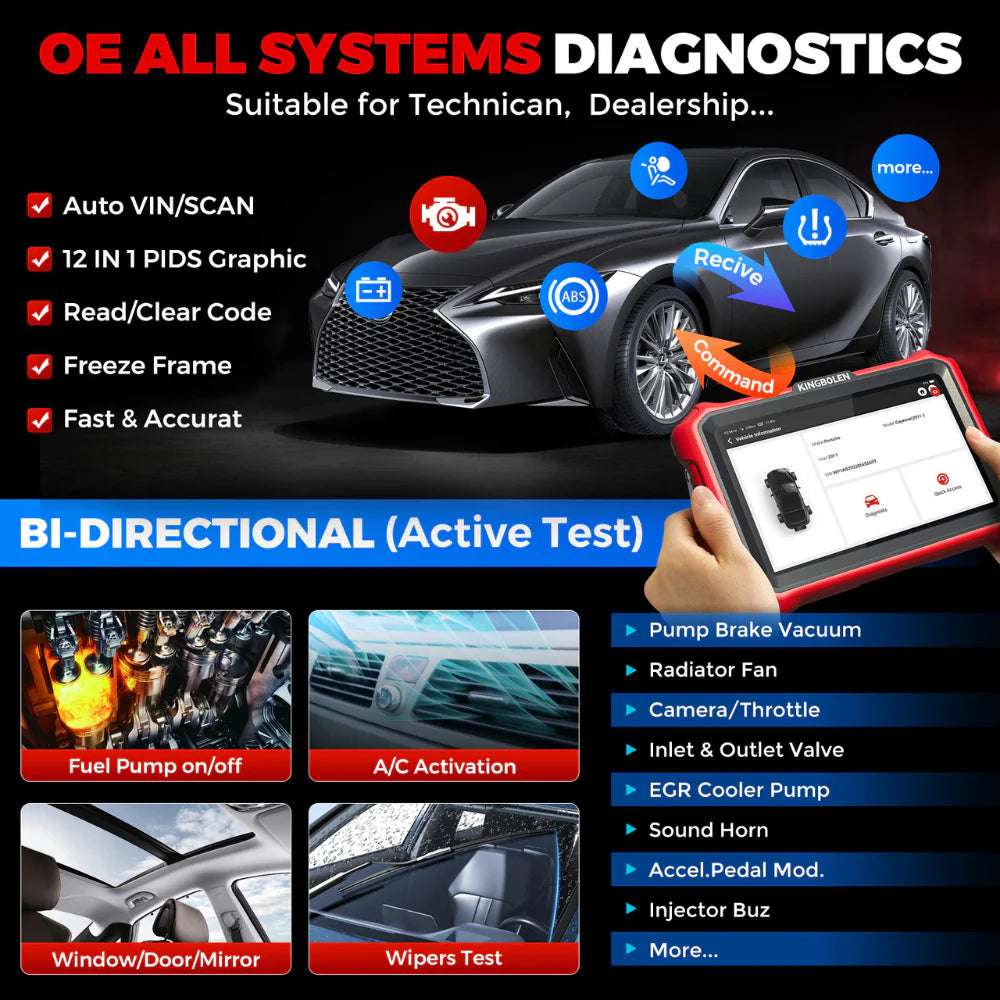 KINGBOLEN K8 Pro 8" Automotive Diagnostic