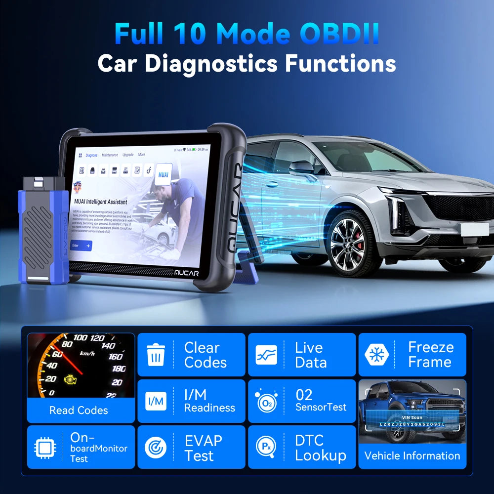 2026 MUCAR 892BT PRO OBD2-Scanner Topologie-Karte J2534 DOIP CANFD ECU-Coding