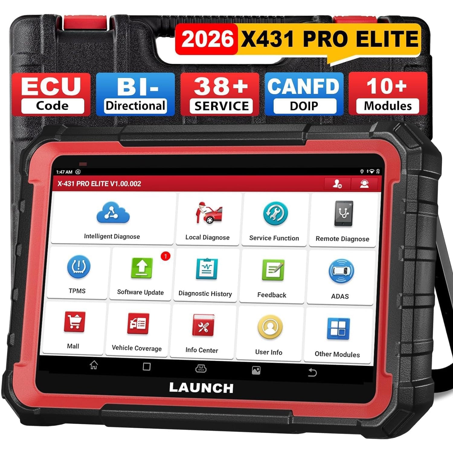LAUNCH X431 PRO ELITE V5.0 PRO5 Profi Diagnosegerät OBD2 ECUCoding 38+Reset