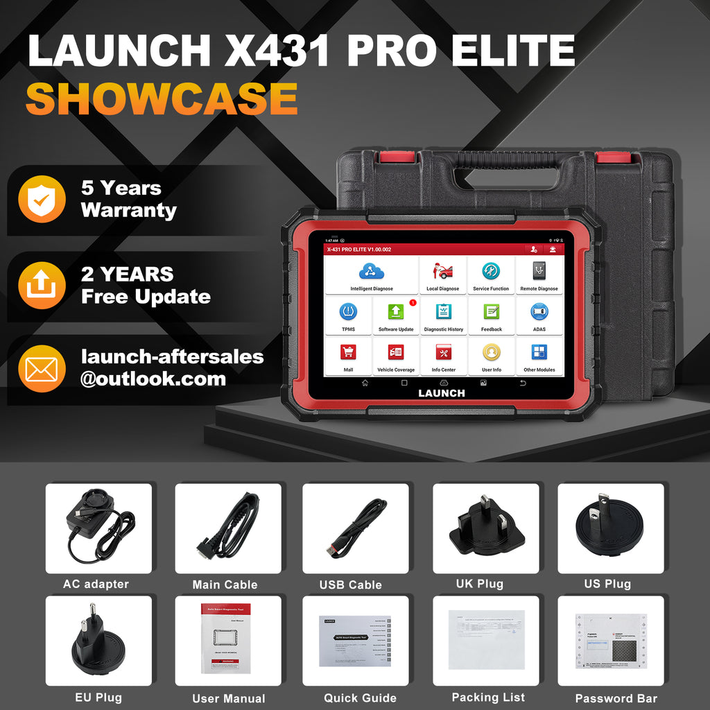 LAUNCH X431 PRO ELITE V5.0 PRO5 Profi Diagnosegerät OBD2 ECUCoding 38+Reset