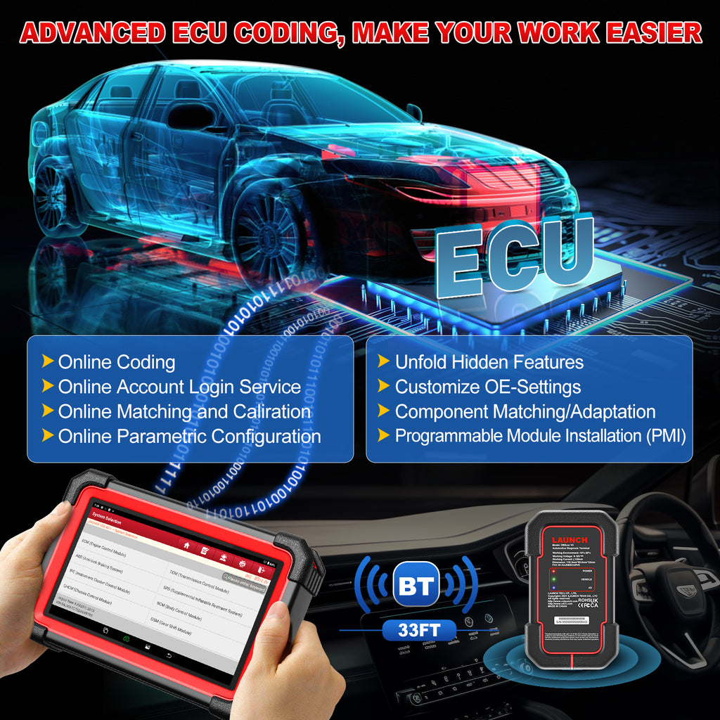 2026 LAUNCH X431 CRP919E BT OBD2 Diagnosegerät ECU Codierung Vollsystem 35+ Re