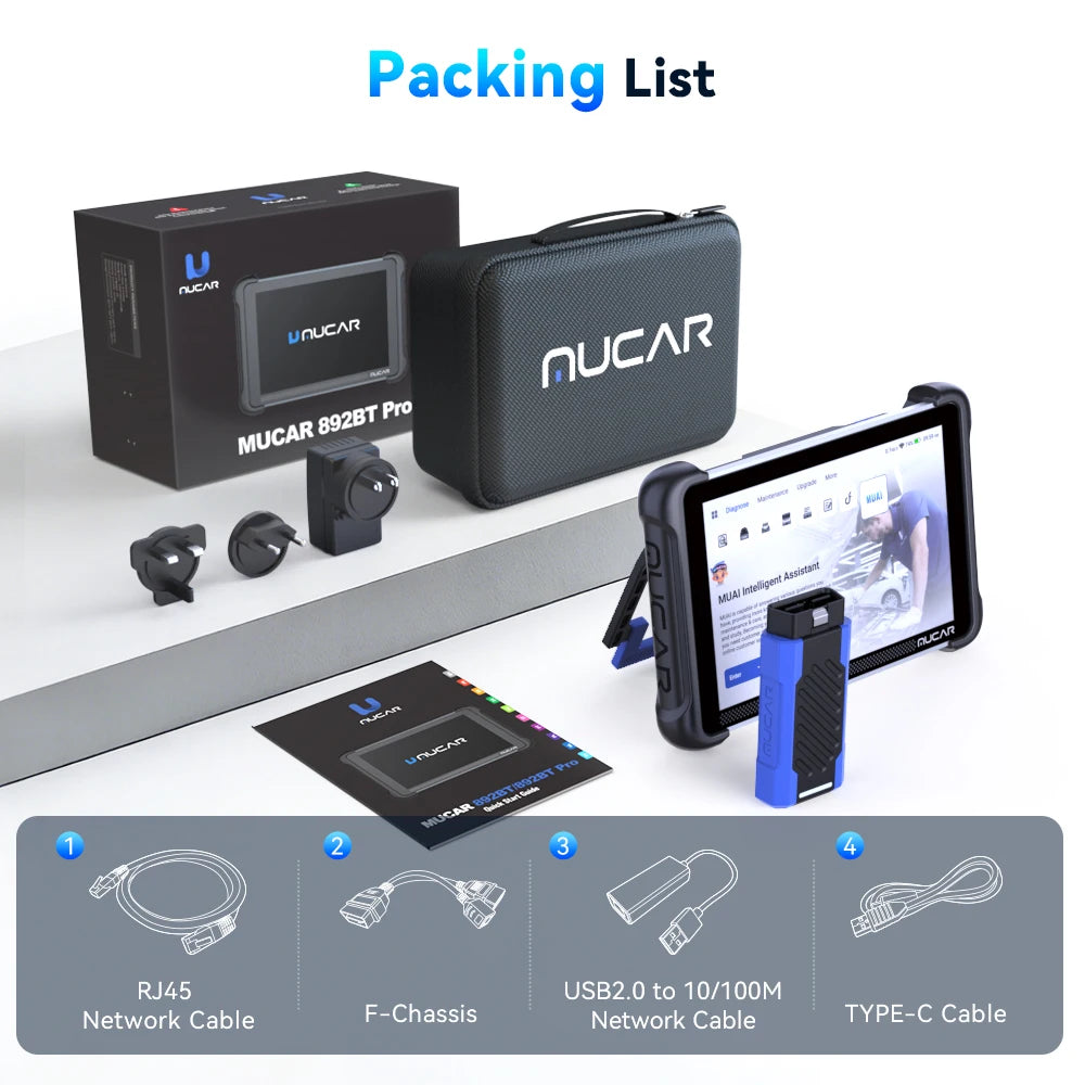 2026 MUCAR 892BT PRO OBD2-Scanner Topologie-Karte J2534 DOIP CANFD ECU-Coding