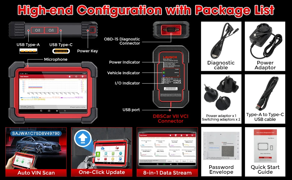 2026 LAUNCH X431 CRP919E BT OBD2 Diagnosegerät ECU Codierung Vollsystem 35+ Re