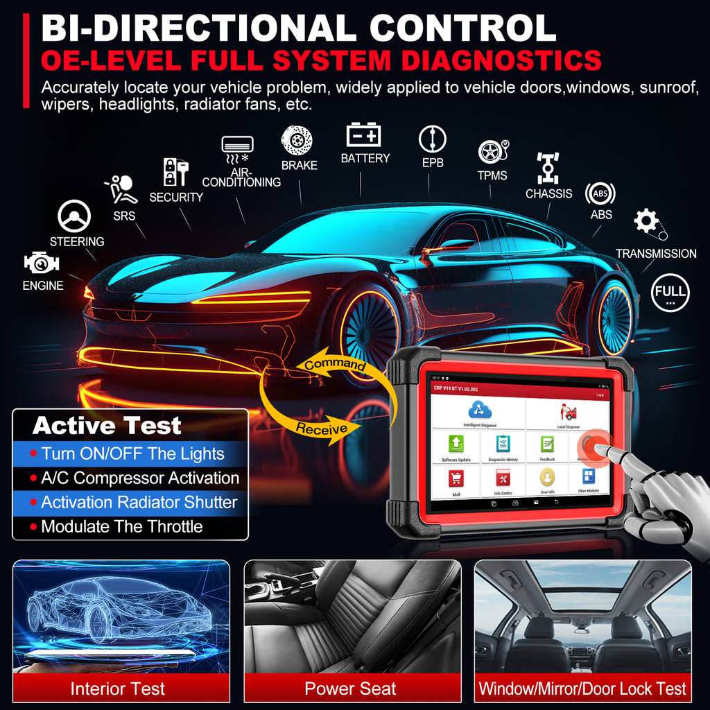 2026 LAUNCH X431 CRP919E BT OBD2 Diagnosegerät ECU Codierung Vollsystem 35+ Re