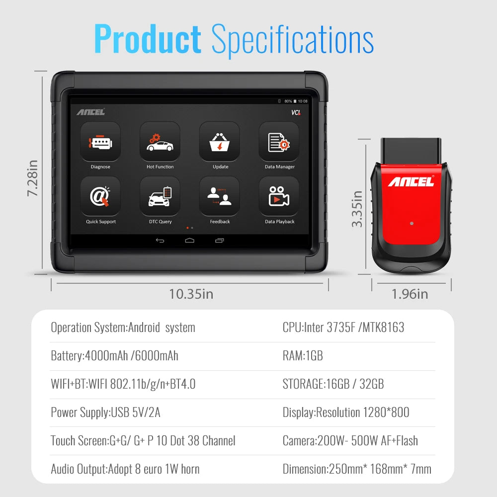 ANCEL X6 OBD2 Diagnosegerät 10
