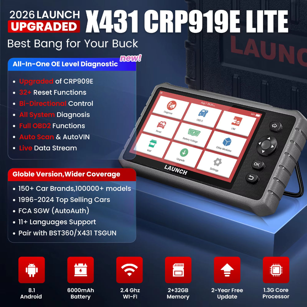 LAUNCH CRP919E Lite OBD2 Diagnosegerät Bidirektional ECU Codierung 32+ Reset 2026