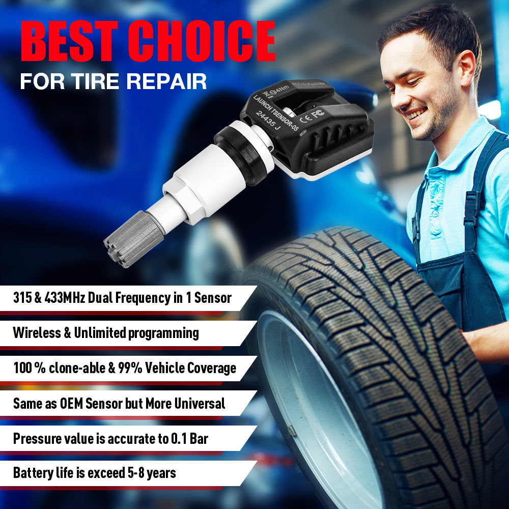 Universal TPMS Reifendrucksensor 315/433 MHz programmierbar