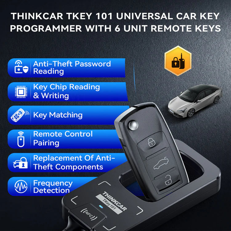 Thinkcar MUCAR TKEY101 - Universal Car Key Programmer with 6 Remote Keys