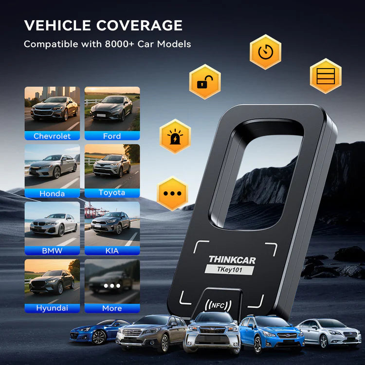 Thinkcar MUCAR TKEY101 - Universal Car Key Programmer with 6 Remote Keys