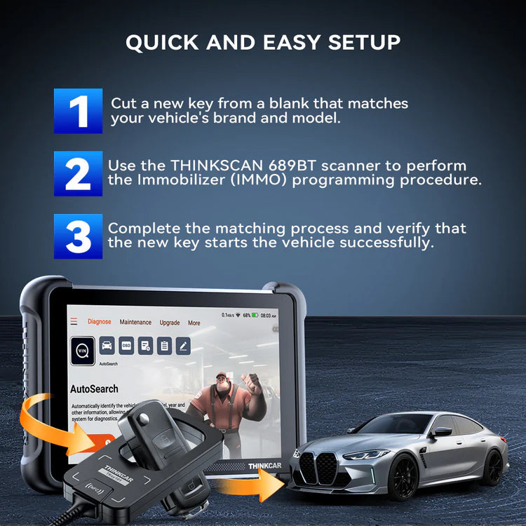 Thinkcar MUCAR TKEY101 - Universal Car Key Programmer with 6 Remote Keys