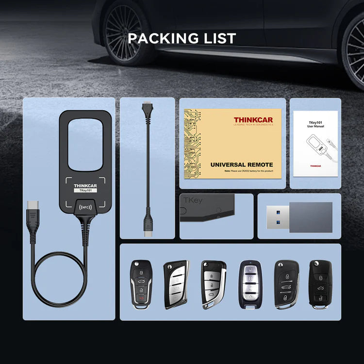 Thinkcar MUCAR TKEY101 - Universal Car Key Programmer with 6 Remote Keys