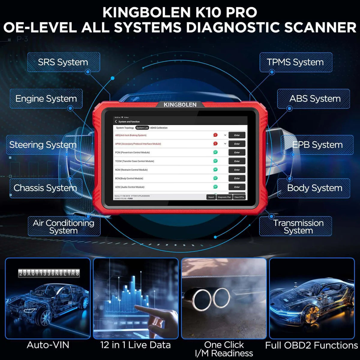 KINGBOLEN K10 Elite OBD2 Diagnosegerät