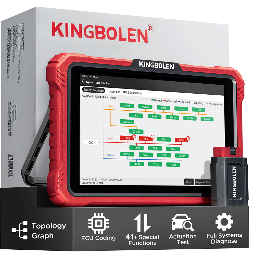 2026 KINGBOLEN K10 PRO OBD2 Diagnosegerät ECU Codierung Aktivtest 41+ Reset CANF