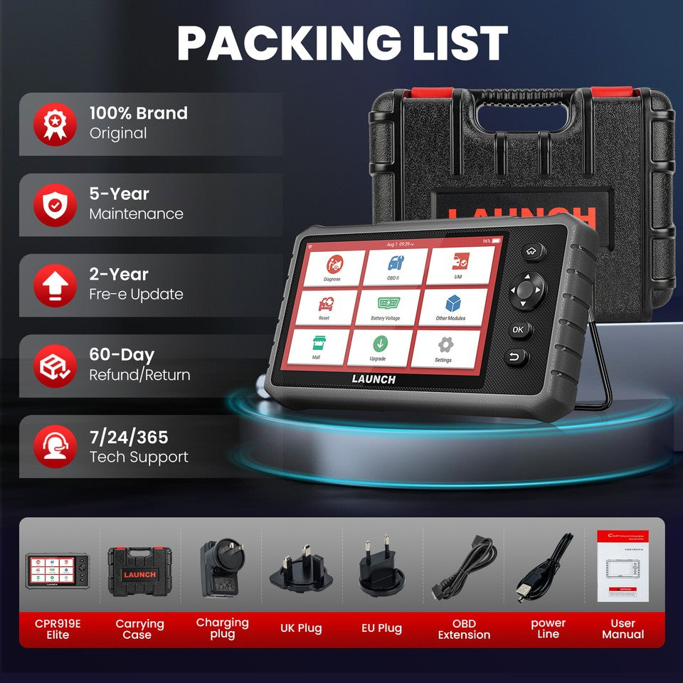 LAUNCH CRP919E Lite OBD2 Diagnosegerät Bidirektional ECU Codierung 32+ Reset 2026